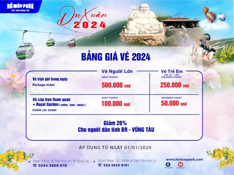 giá vé khu du lịch hồ mây - Hình 2