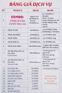 giá vé khu du lịch lan vương
