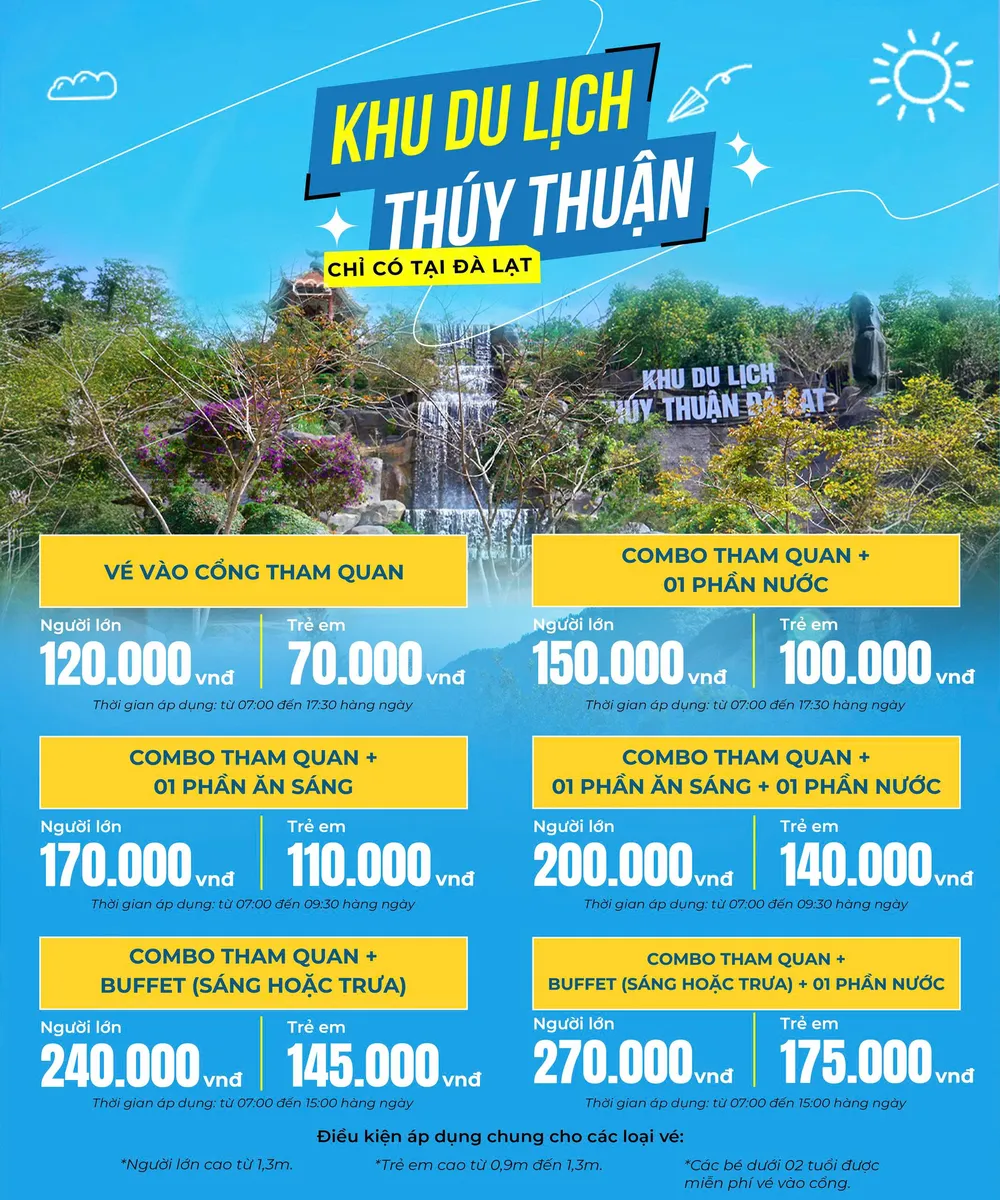 giá vé khu du lịch thúy thuận 2025 - Hình 2