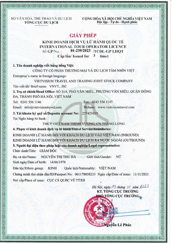 giấy phép kinh doanh công ty du lịch - Hình 3
