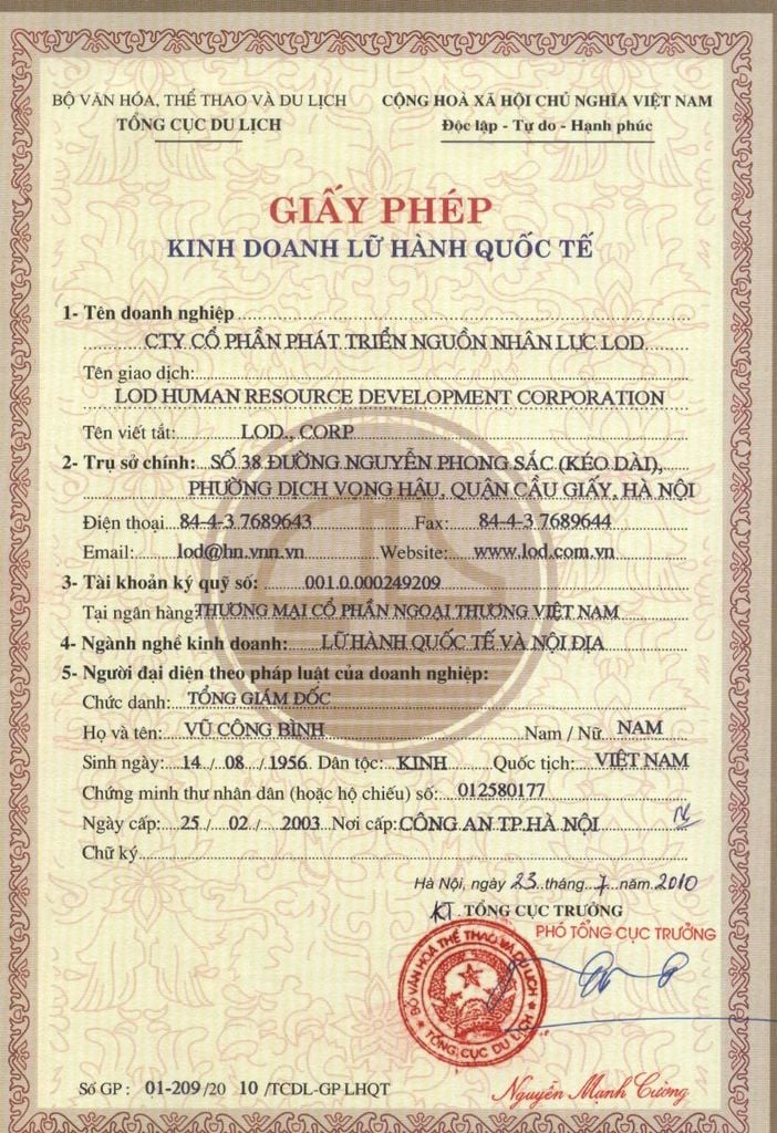 giấy phép kinh doanh công ty du lịch - Hình 4