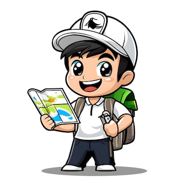 hình ảnh hướng dẫn viên du lịch hoạt hình - Hình 1