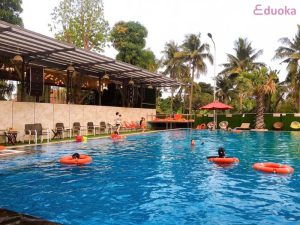 hồ bơi khu du lịch bến xưa