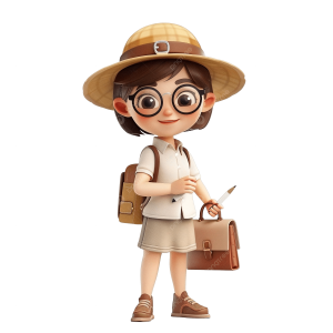 hướng dẫn viên du lịch chibi