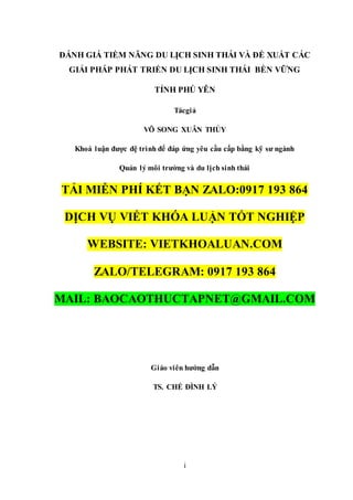 khóa luận tốt nghiệp ngành du lịch pdf - Hình 2