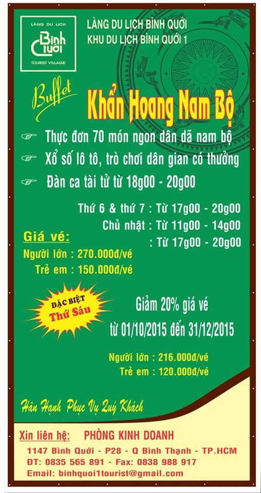 khu du lịch bình quới 1 giá vé - Hình 2
