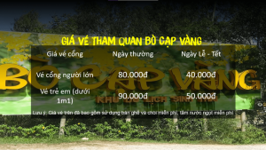 khu du lịch bò cạp vàng giá vé