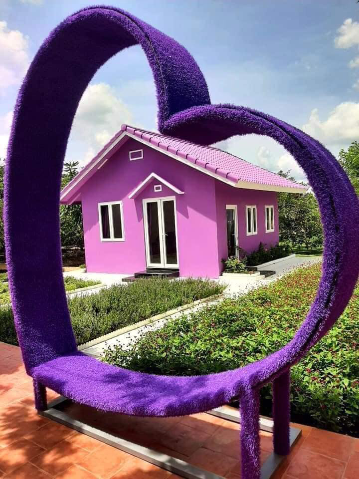 khu du lịch căn nhà màu tím - Hình 2
