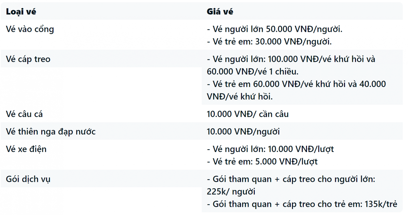 khu du lịch tà cú: giá vé - Hình 3