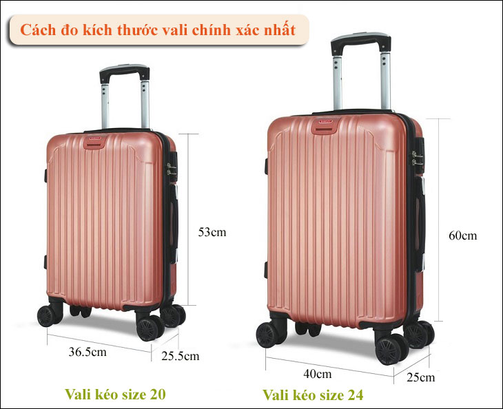 kích thước vali du lịch - Hình 4