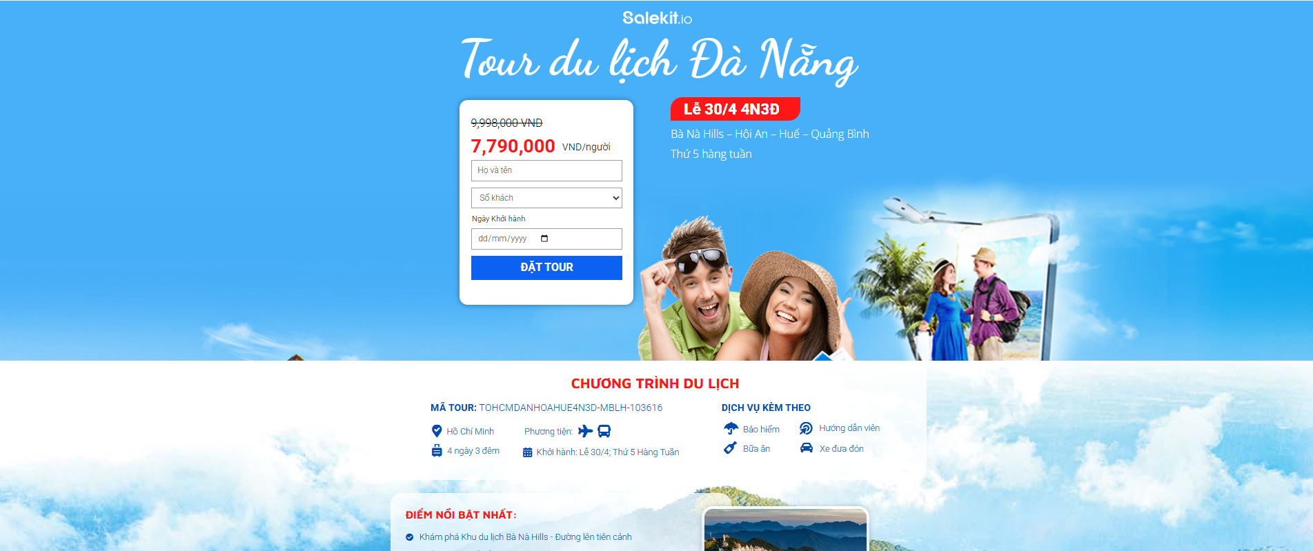 landing page du lịch - Hình 3