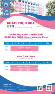 lịch khám phụ khoa bệnh viện từ dũ
