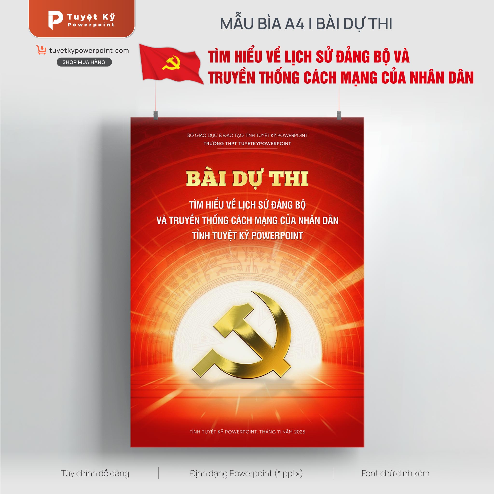 mẫu bìa bài dự thi tìm hiểu lịch sử đảng - Hình 3