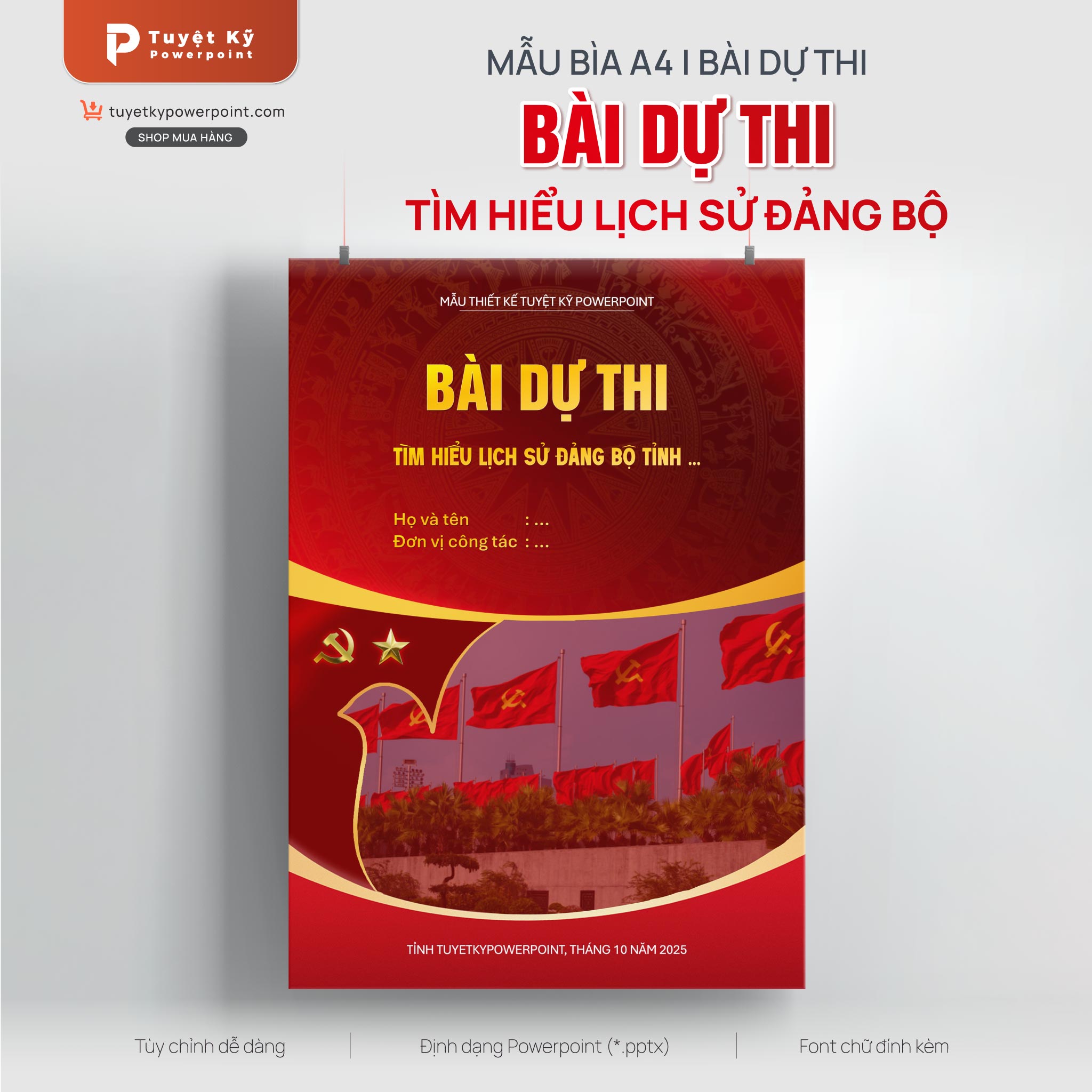 mẫu bìa bài dự thi tìm hiểu lịch sử đảng - Hình 4