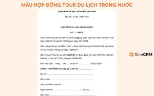 mẫu hợp đồng tour du lịch trong nước