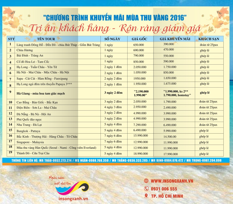 mẫu lịch trình tour du lịch - Hình 4