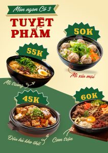 menu quán ăn