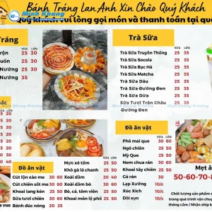 menu quán ăn vặt