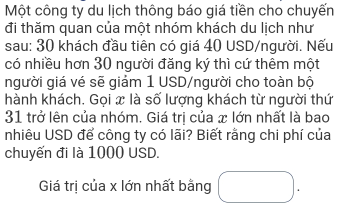 một công ty du lịch báo giá tiền tham quan - Hình 5