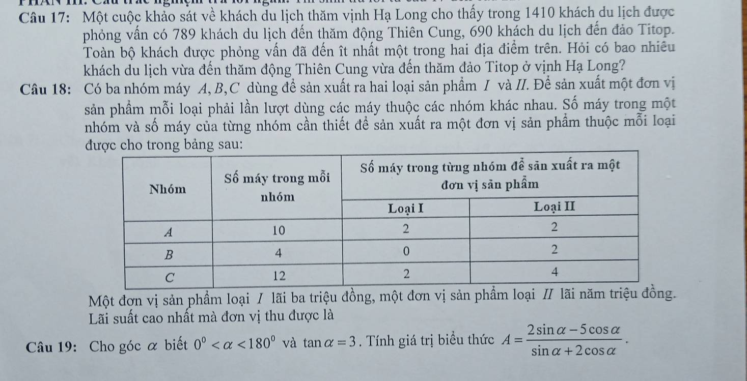 một cuộc khảo sát về khách du lịch - Hình 1