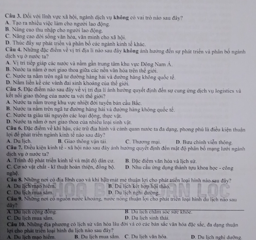 ngành du lịch không có vai trò nào sau đây - Hình 5