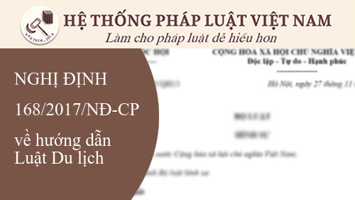 nghị định 168 hướng dẫn luật du lịch 2017 - Hình 2