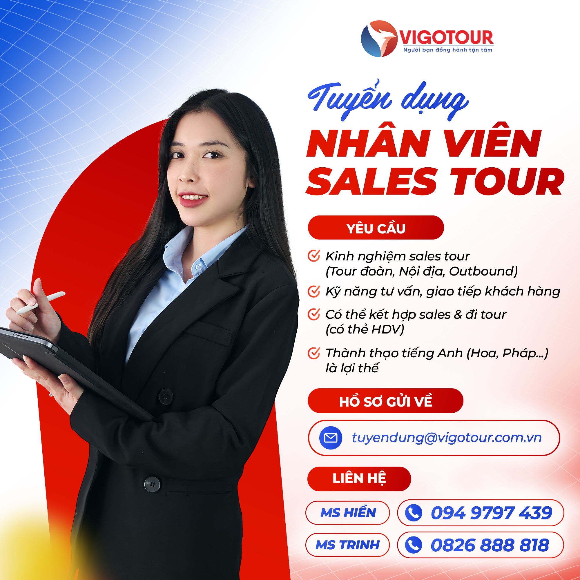 nhân viên kinh doanh tour du lịch - Hình 1