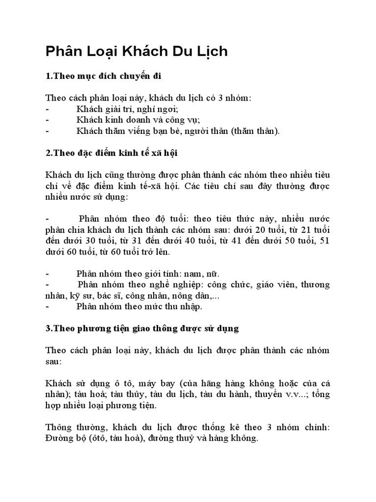 phân loại khách du lịch - Hình 2