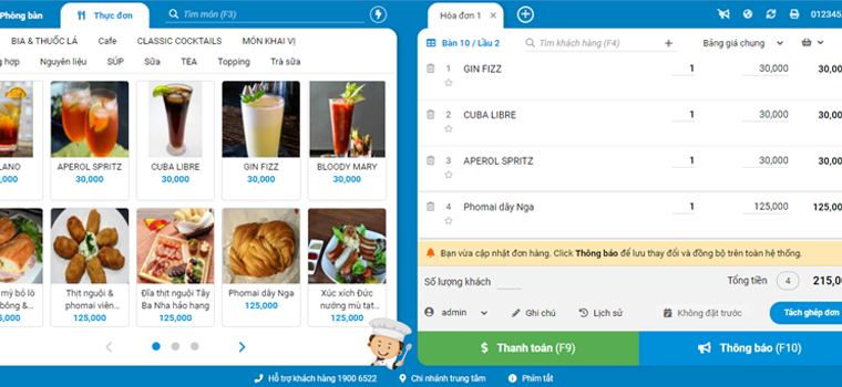 phần mềm quản lý quán ăn - Hình 4