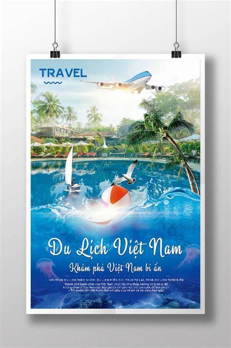 poster du lịch biển - Hình 4