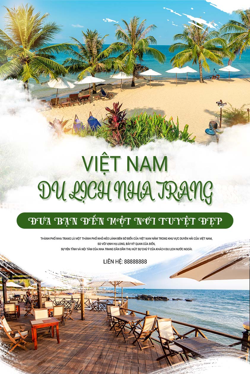 poster du lịch biển - Hình 5