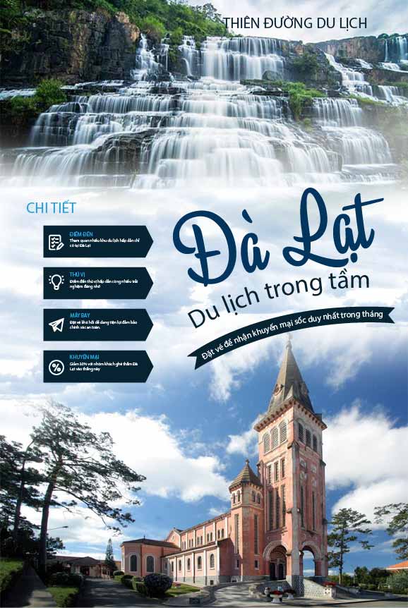 poster du lịch đà lạt - Hình 1