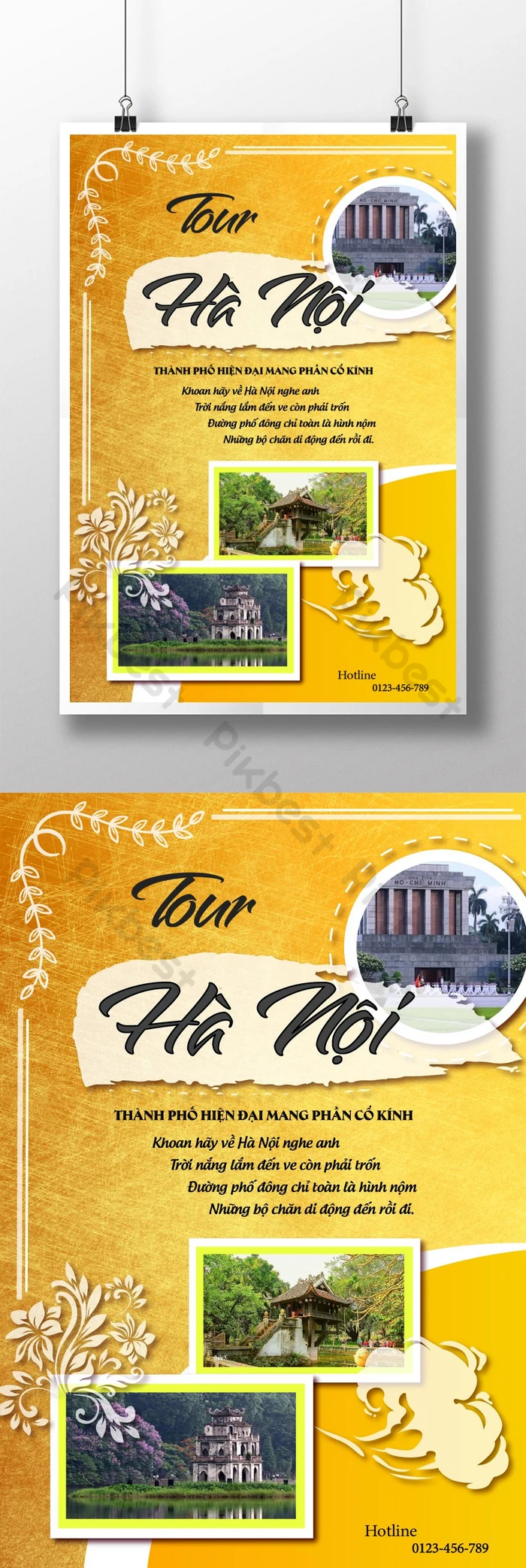 poster du lịch hà nội - Hình 3