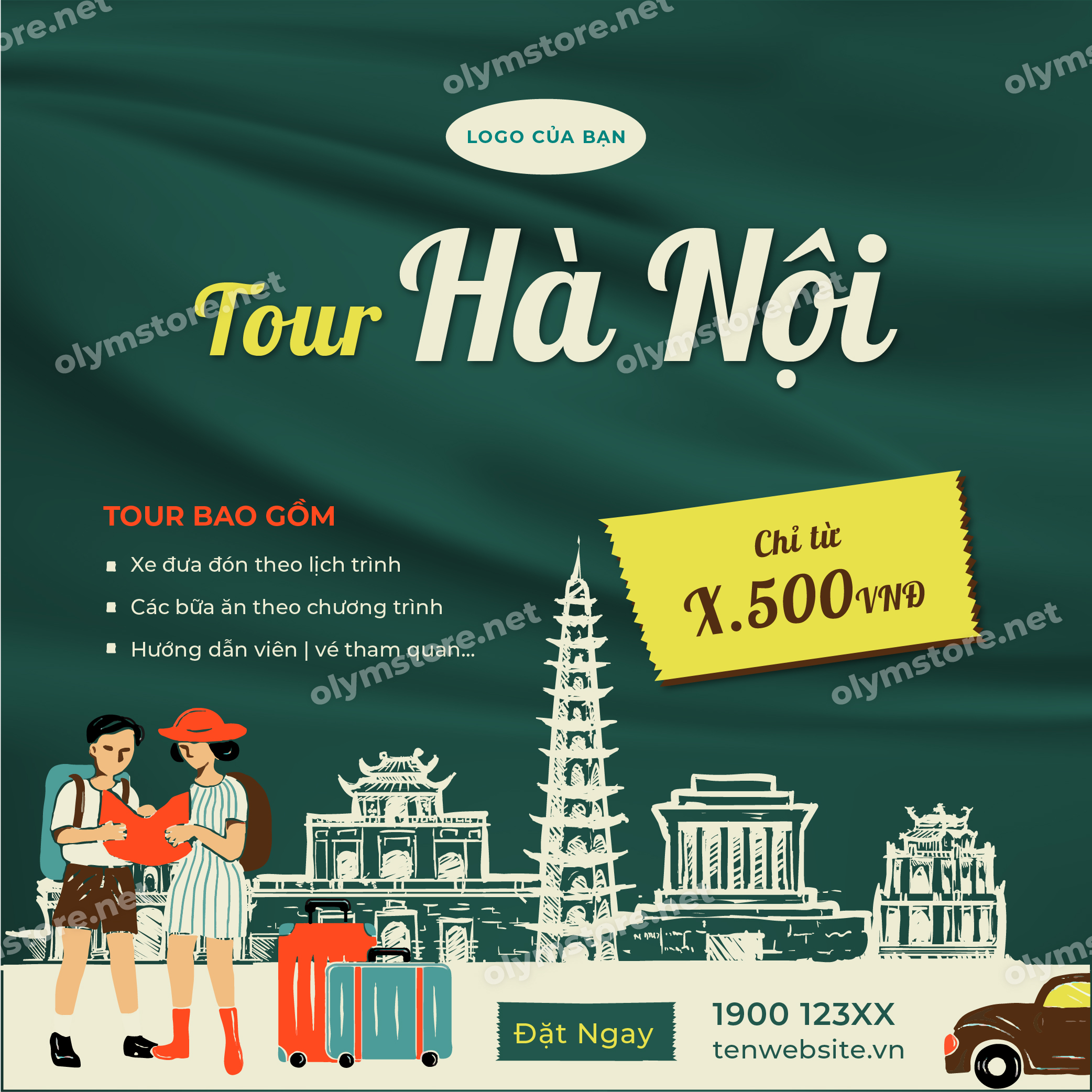 poster du lịch hà nội - Hình 4