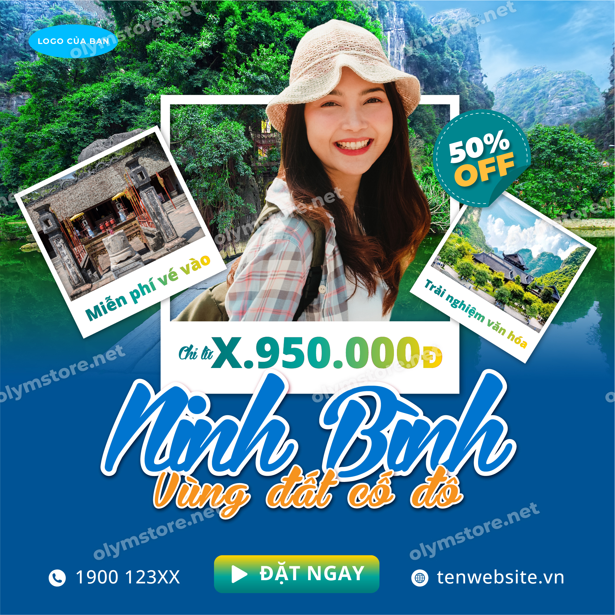 poster du lịch ninh bình - Hình 3