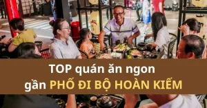 quán ăn ở phố đi bộ hồ gươm