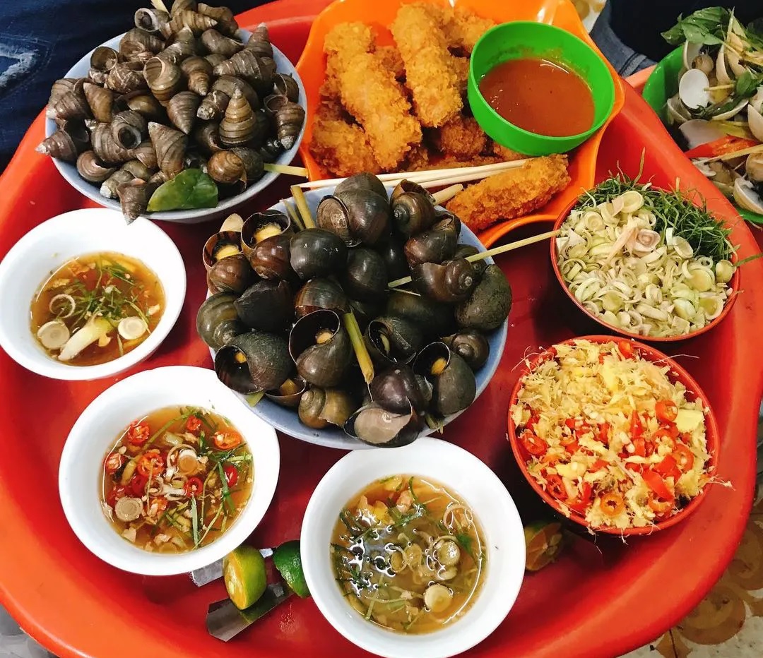 quán ốc luộc ăn gần đây - Hình 2