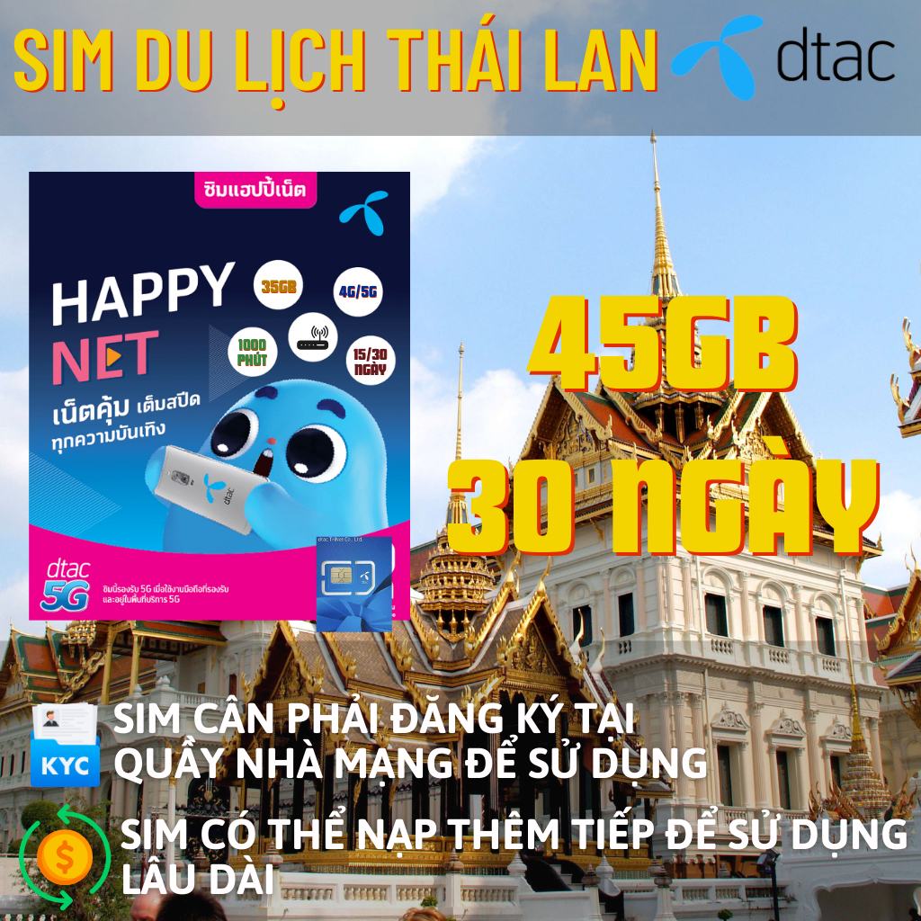 sim du lịch thái lan 5 ngày - Hình 5