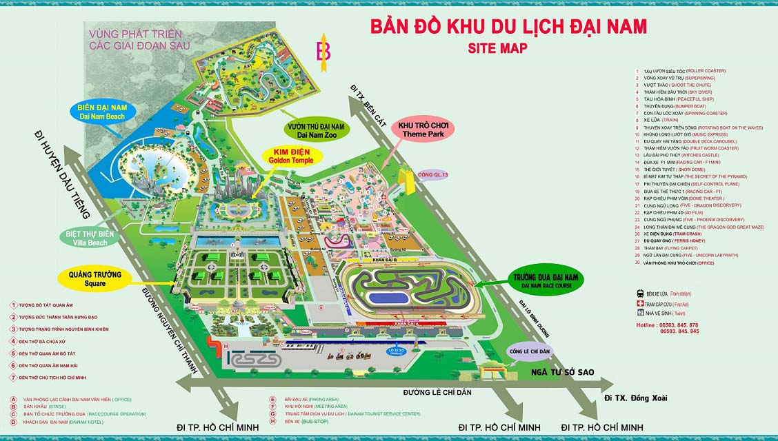 sơ đồ khu du lịch đại nam - Hình 1