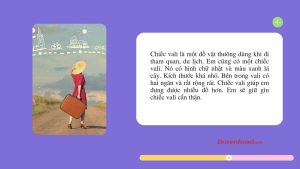 tả chiếc vali đi du lịch