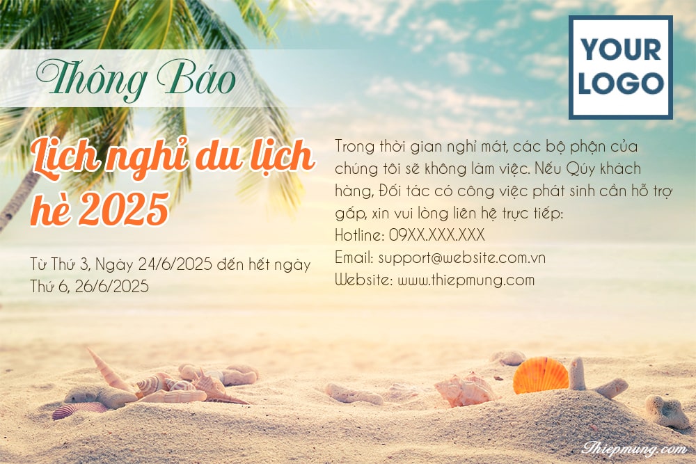 tạo thông báo nghỉ du lịch - Hình 3