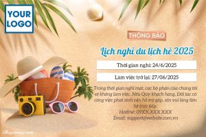 tạo thông báo nghỉ du lịch