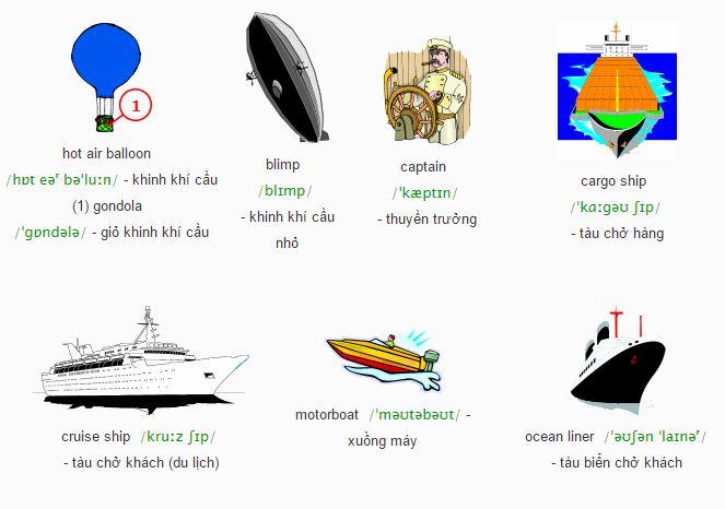 tàu du lịch tiếng anh là gì - Hình 4