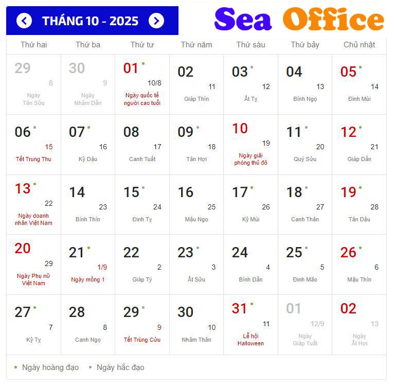 tháng 10 âm lịch 2025 đủ hay thiếu - Hình 3