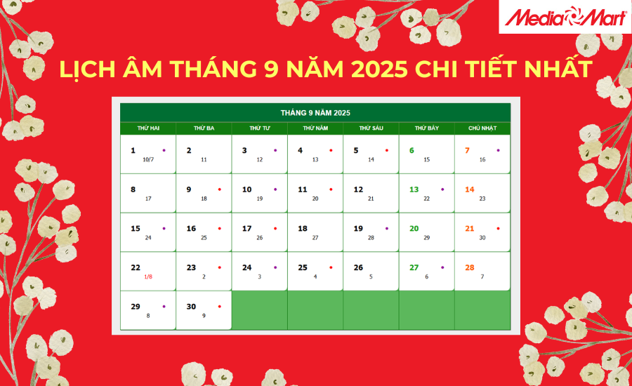 tháng 9 âm lịch năm 2025 đủ hay thiếu - Hình 3