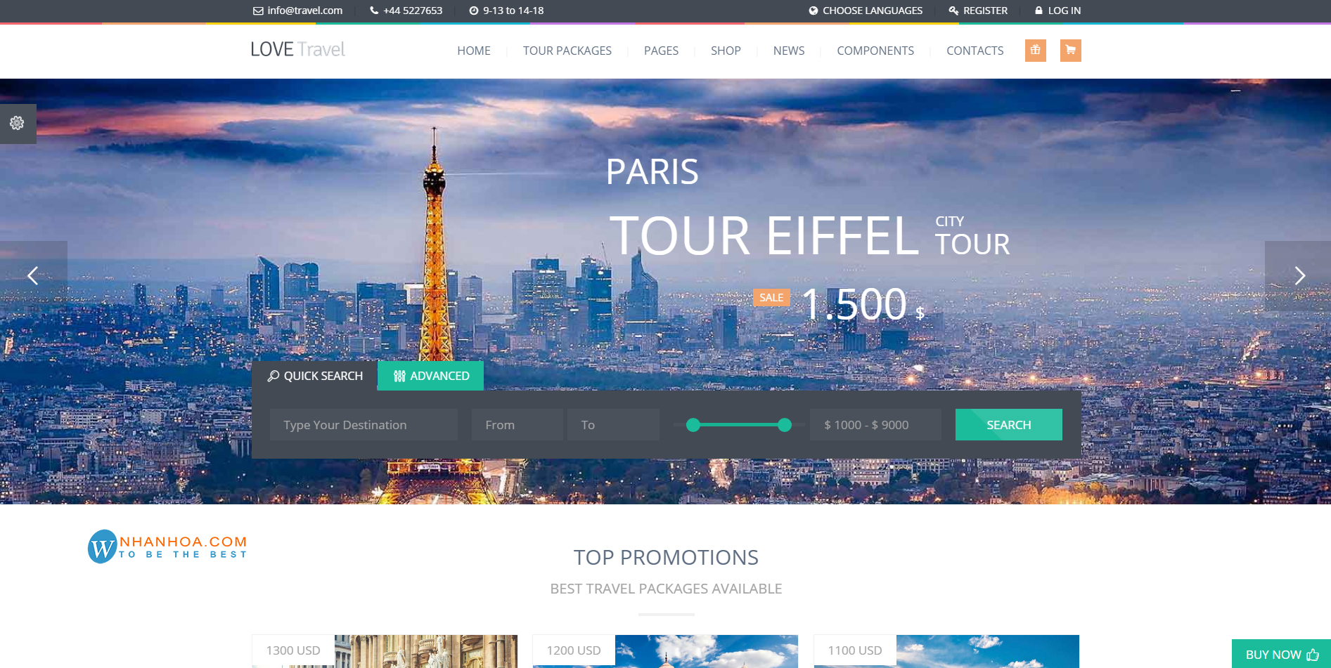 theme wordpress du lịch - Hình 3
