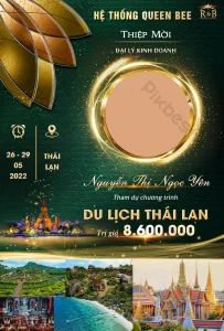thiệp mời du lịch