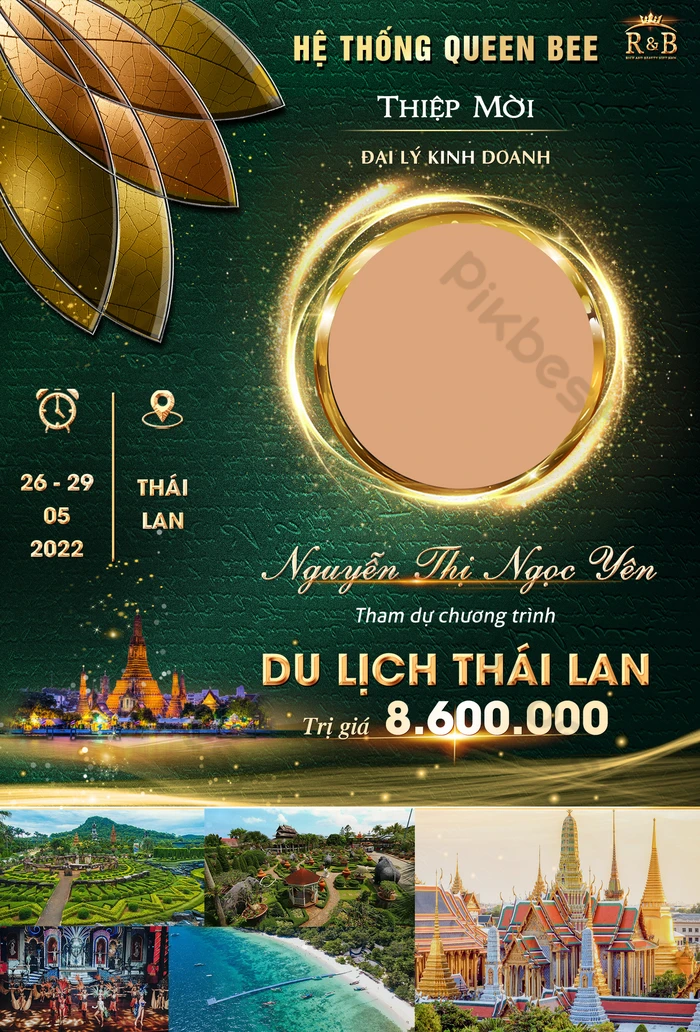 thiệp mời du lịch - Hình 1