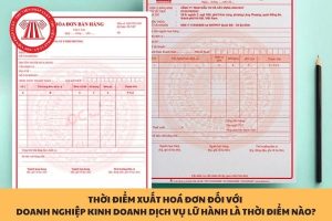 thời điểm xuất hóa đơn dịch vụ du lịch