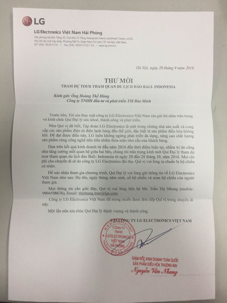thư mời du lịch - Hình 2